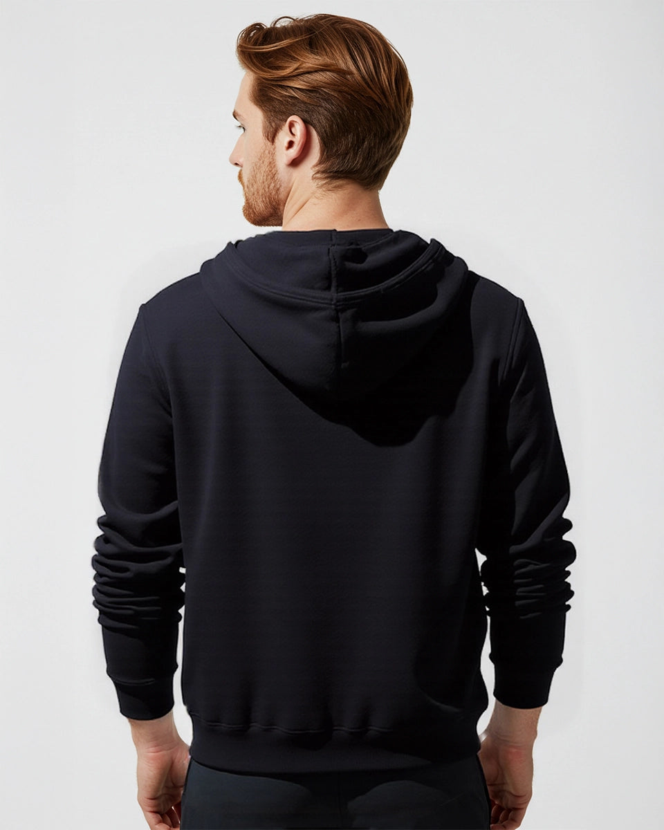 Work-to-Workout Hoodie – Premium black hoodie for men’s office-to-gym transition