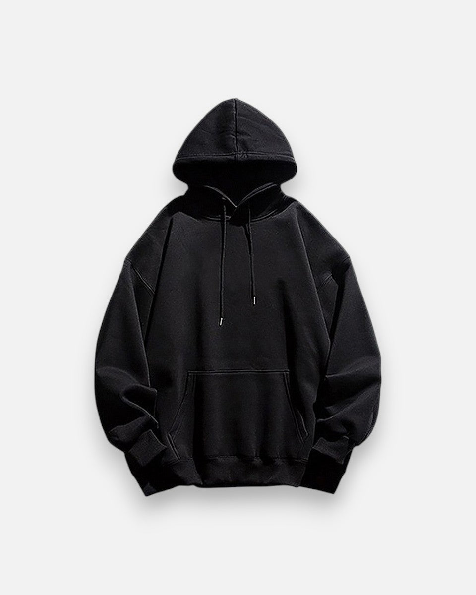 Work-to-Workout Hoodie – Premium black hoodie for men’s office-to-gym transition