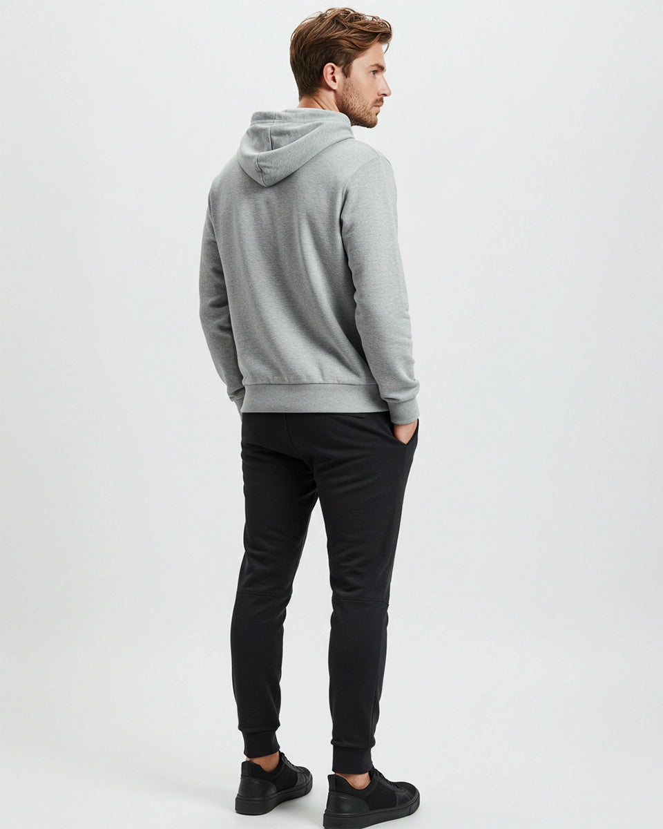 Work-to-Workout Hoodie – Premium grey hoodie for men’s office-to-gym transition