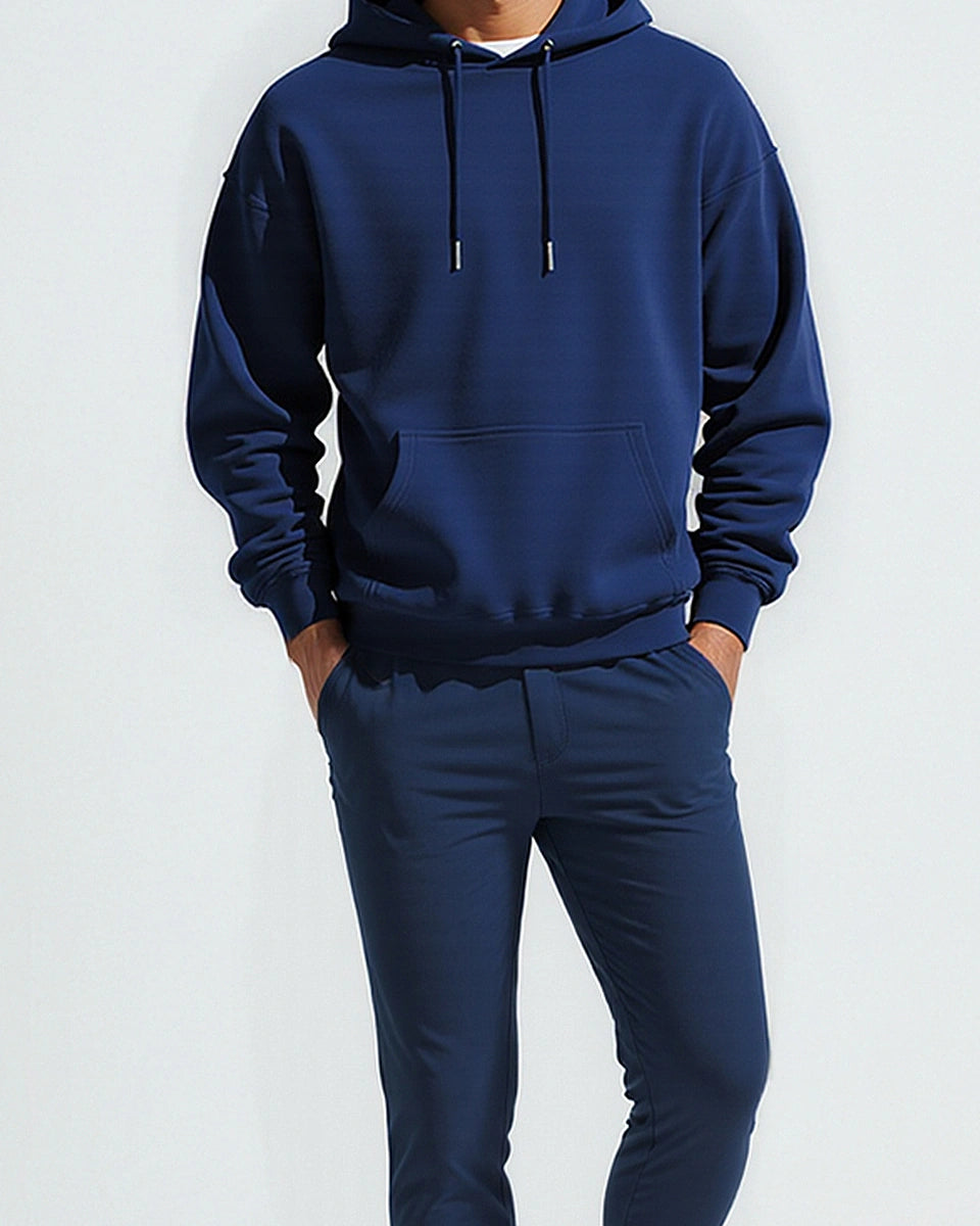 Work-to-Workout Hoodie – Premium navy hoodie for men’s office-to-gym transition
