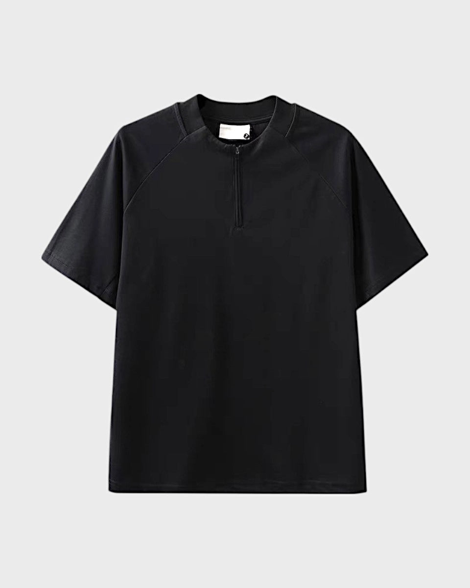 Men’s breathable quarter-zip with mesh underarm for moisture-wicking performance