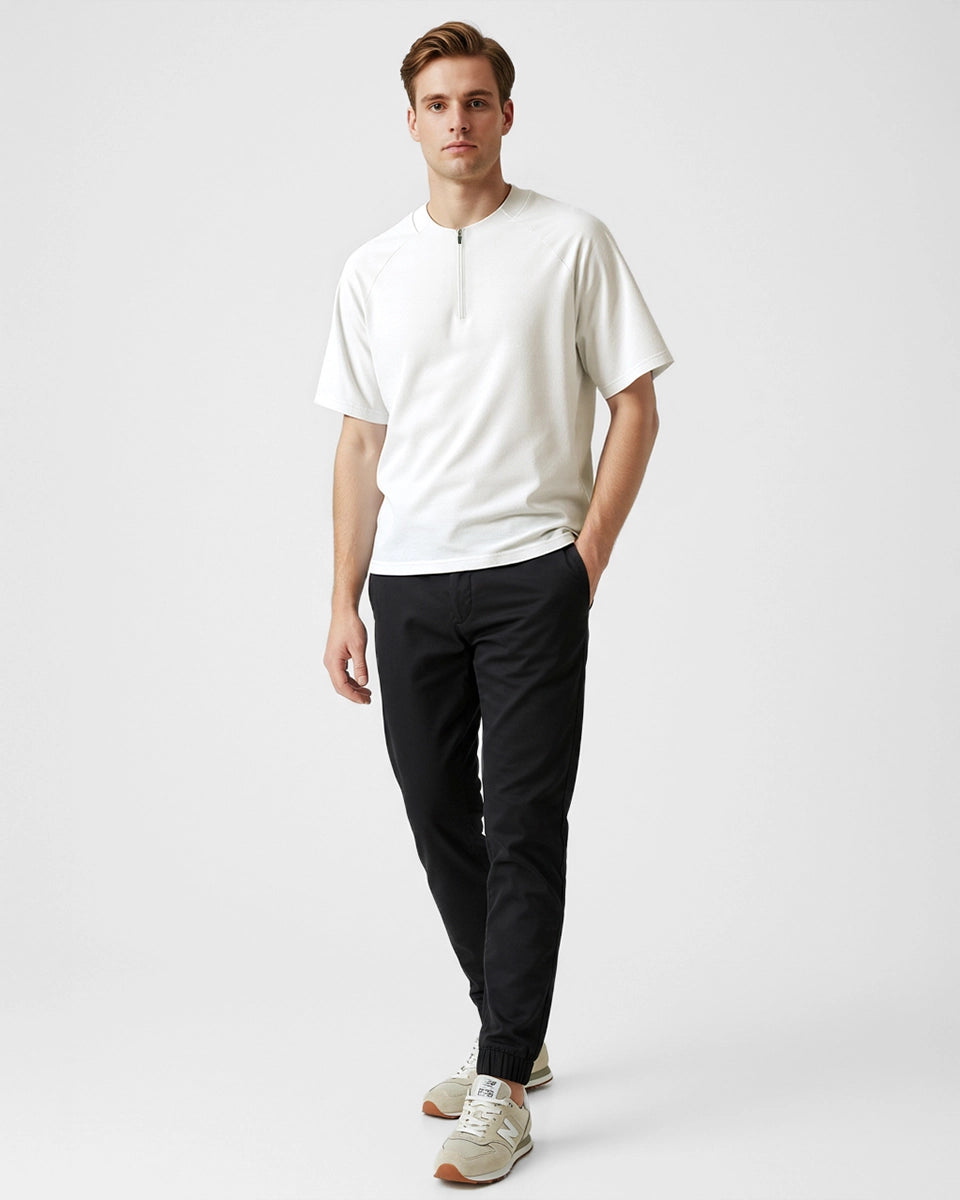 Men’s breathable quarter-zip with mesh underarm for moisture-wicking performance