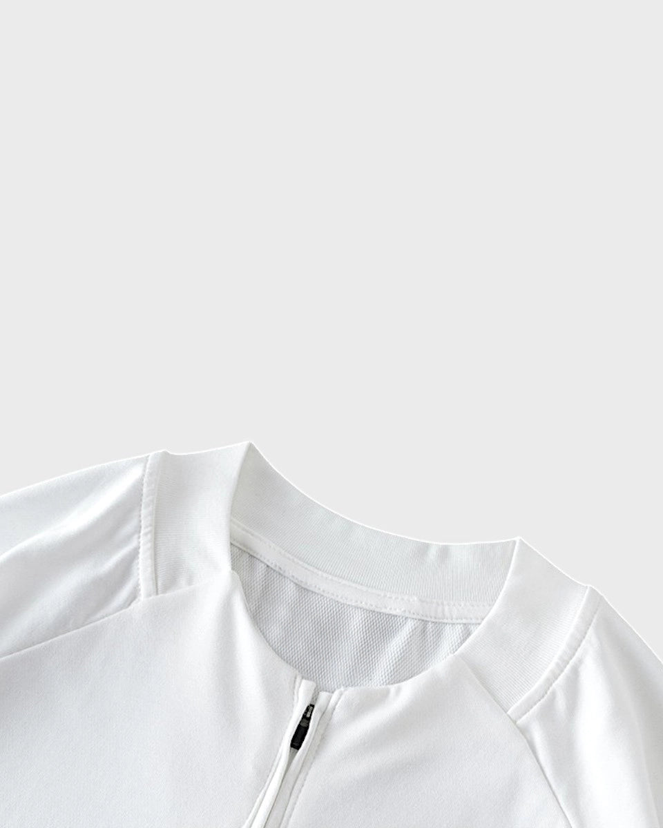 Men’s breathable quarter-zip with mesh underarm for moisture-wicking performance