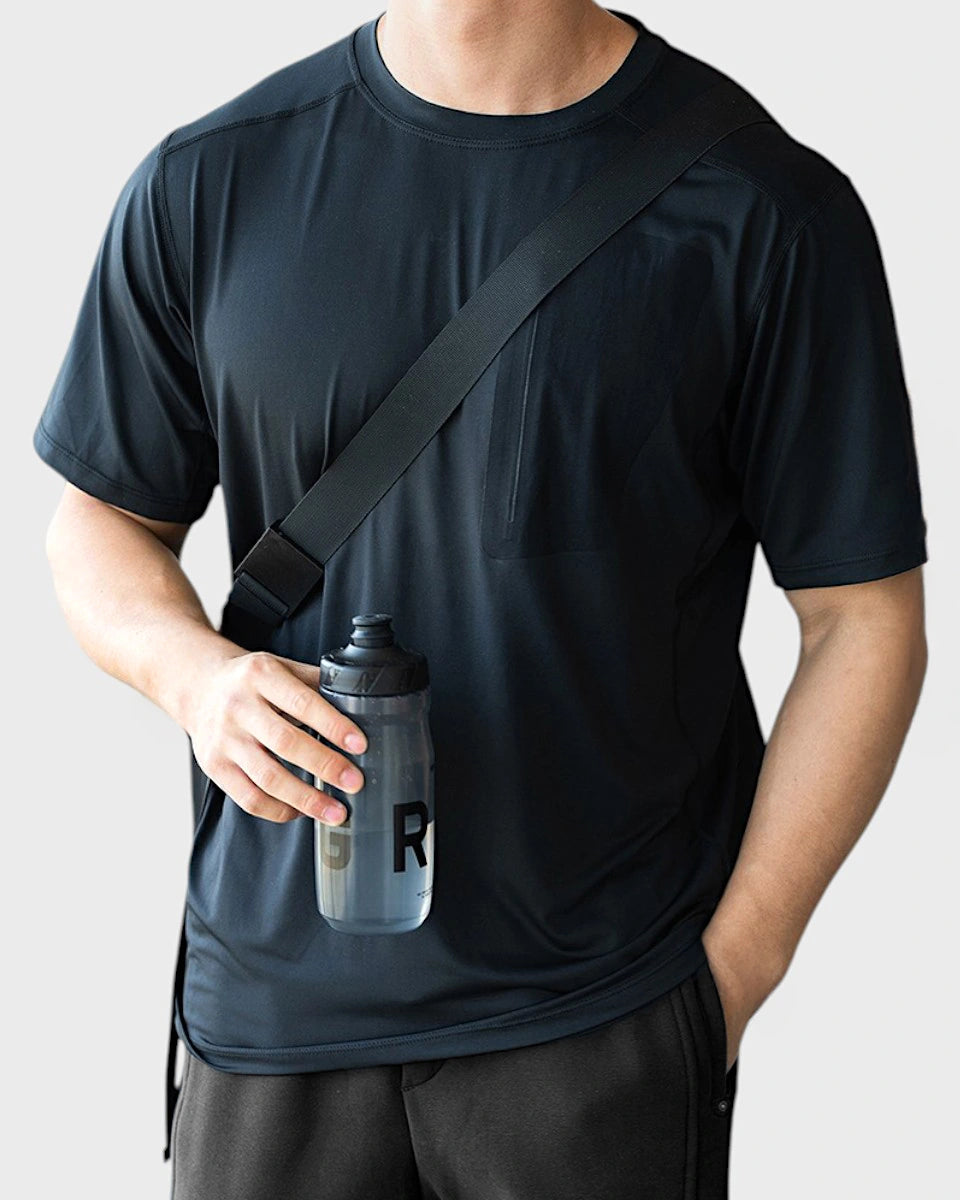 Moisture-wicking athletic tee for office duty, training, running, and everyday wear.