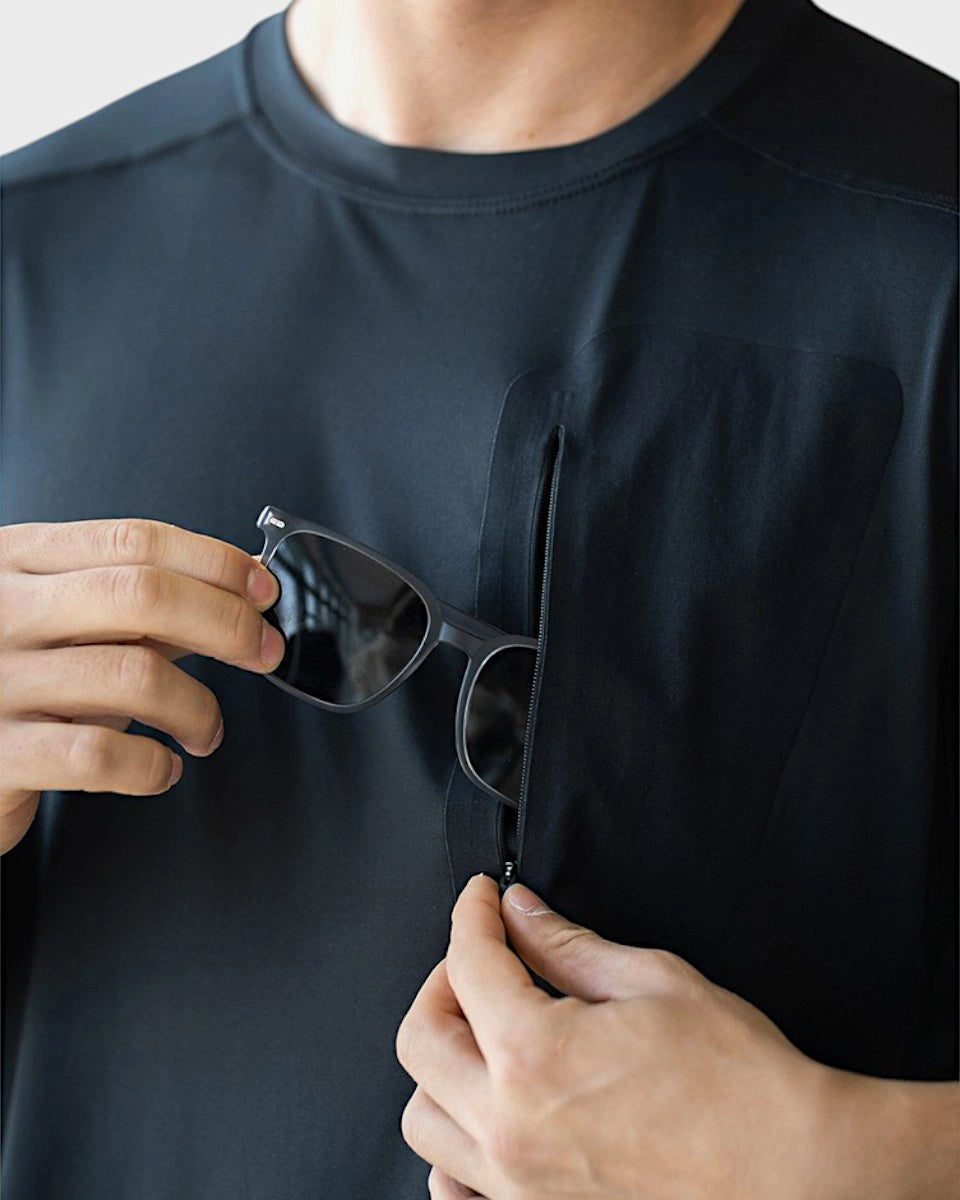 Moisture-wicking athletic tee for office duty, training, running, and everyday wear.