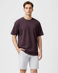 Relaxed-fit men's t-shirt in silky 50-count cotton blend – lightweight, cool-touch fabric for all-day comfort