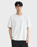 Relaxed-fit men's t-shirt in silky 50-count cotton blend – lightweight, cool-touch fabric for all-day comfort