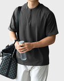 Men’s breathable quarter-zip with mesh underarm for moisture-wicking performance
