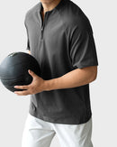 Men’s breathable quarter-zip with mesh underarm for moisture-wicking performance