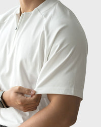 Men’s breathable quarter-zip with mesh underarm for moisture-wicking performance