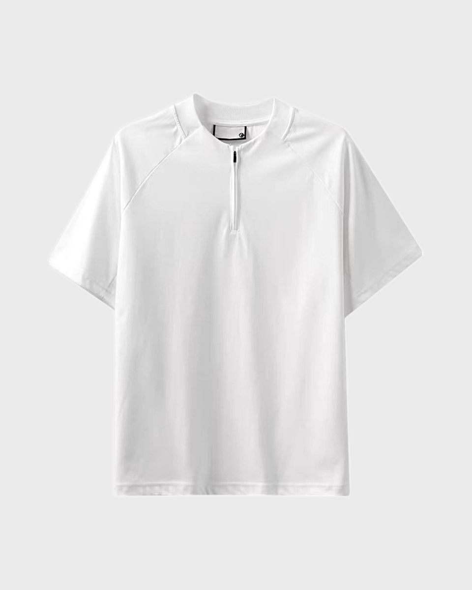 Men’s breathable quarter-zip with mesh underarm for moisture-wicking performance