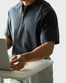 Men’s breathable quarter-zip with mesh underarm for moisture-wicking performance