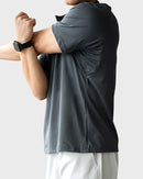 Men’s breathable quarter-zip with mesh underarm for moisture-wicking performance