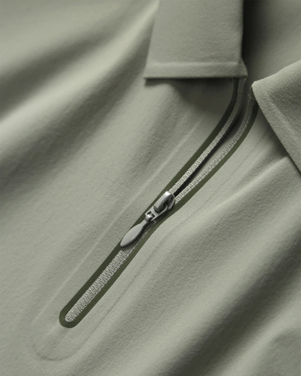 Flowstate Polo – Antibacterial quick-dry men’s polo with UPF50+ and stretch collar
