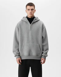 Pulse Hoodie – half‑zip, 440g premium hoodie for smart casual and training