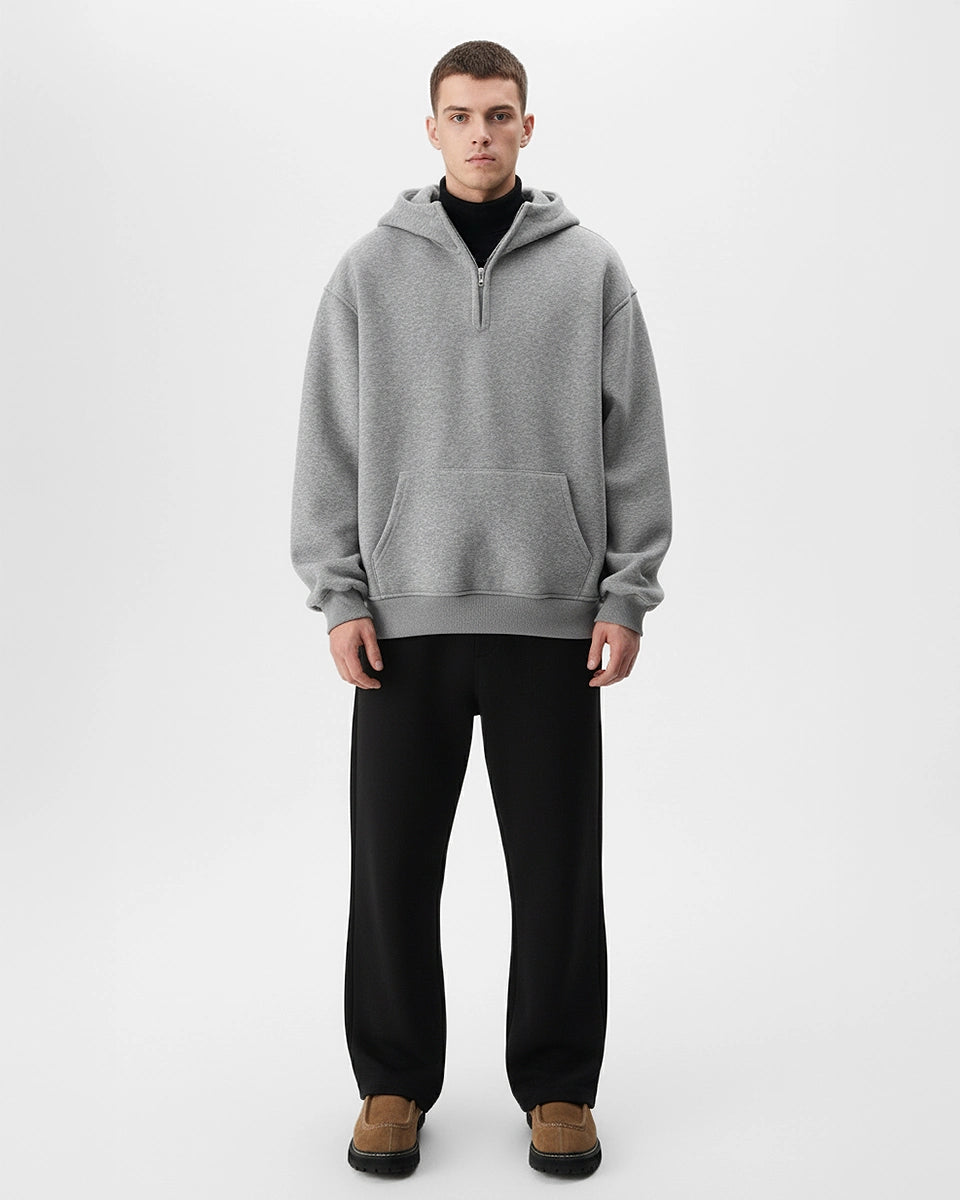 Pulse Hoodie – half‑zip, 440g premium hoodie for smart casual and training