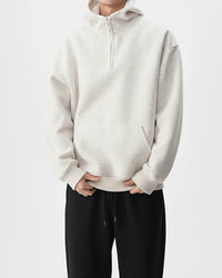 Pulse Hoodie – half‑zip, 440g premium hoodie for smart casual and training