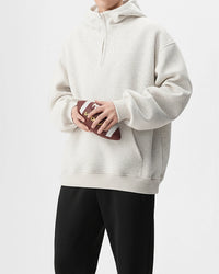 Pulse Hoodie – half‑zip, 440g premium hoodie for smart casual and training