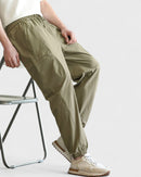 Moisture-wicking jogger pants with elastic waistband and zipper pockets