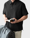 Urbanease Polo – Men’s seersucker polo shirt with breathable fabric and relaxed fit