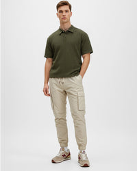 Urbanease Polo – Men’s seersucker polo shirt with breathable fabric and relaxed fit