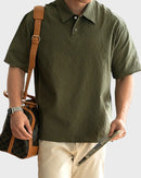 Urbanease Polo – Men’s seersucker polo shirt with breathable fabric and relaxed fit