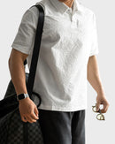 Urbanease Polo – Men’s seersucker polo shirt with breathable fabric and relaxed fit
