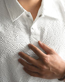 Urbanease Polo – Men’s seersucker polo shirt with breathable fabric and relaxed fit