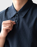Urbanease Polo – Men’s seersucker polo shirt with breathable fabric and relaxed fit