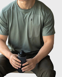 Moisture-wicking athletic tee for office duty, training, running, and everyday wear.